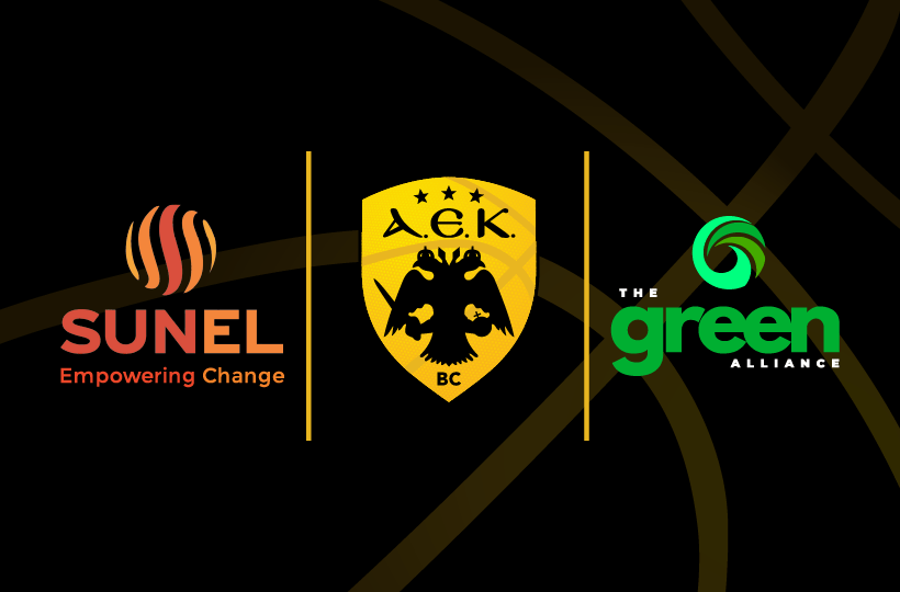 Platinum Xορηγός της φανέλας της AEK BC η SUNEL